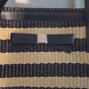 Kate Spade Black and Tan Woven Tote Bag